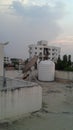 Evening views of streets from terrace in India