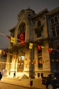 Ãâuilding with flags - cityscape Istanbul very old building