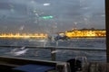 Evening walks on the Neva in ships
