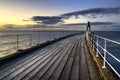 Evening on Whitby Pier Royalty Free Stock Photo