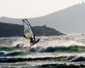 Evening windsurfer in Spain