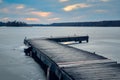 Evening winter landscape.