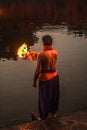 Evening worship River Shipra Ujjain-2 Royalty Free Stock Photo