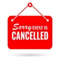 Event is cancelled