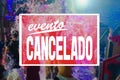 Cancelled event announcement