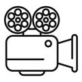 Event cinema video icon outline vector. Agenda operation