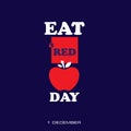 Event eat red apple day Royalty Free Stock Photo