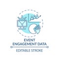 Event engagement data concept icon