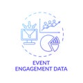 Event engagement data concept icon