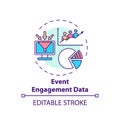 Event engagement data concept icon