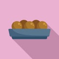 Event falafel icon flat vector. Cooking arabic