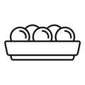 Event falafel icon outline vector. Cooking arabic