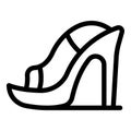 Event high rise heels icon outline vector. Party ladylike shoes Royalty Free Stock Photo