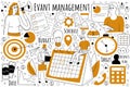 Event management doodle set