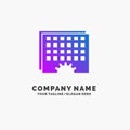 Event, management, processing, schedule, timing Purple Business Logo Template. Place for Tagline Royalty Free Stock Photo