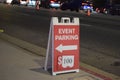 Event parking sign in Hollywood