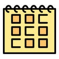 Event planner app icon vector flat