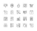 Event planning services line icons, signs, vector set, outline illustration concept Royalty Free Stock Photo