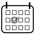 Event Schedule icon on white background. Calendar sign. flat style