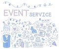 Event Service. Vector Illustration