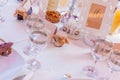 Event table arrangements Royalty Free Stock Photo