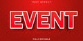 event text effect design template. it can can change easily. vector text effect fully editable Royalty Free Stock Photo