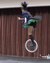 Unicycling Royalty Free Stock Photo