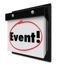 Event Word Circled Calendar Special Party Reminder Royalty Free Stock Photo