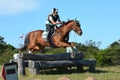 Eventer jumping logs Royalty Free Stock Photo