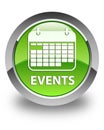 Events (calendar icon) glossy green round button Royalty Free Stock Photo