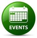 Events (calendar icon) green round button Royalty Free Stock Photo