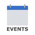 Events icon calendar icon, simple vector icon