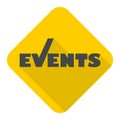 Events icon with long shadow