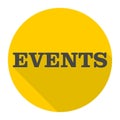 Events icon with long shadow