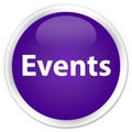 Events premium purple round button Royalty Free Stock Photo