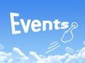 Events message cloud shape Royalty Free Stock Photo