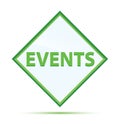 Events modern abstract green diamond button