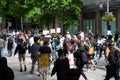 Protesters in downtown Seattle June 2020 Royalty Free Stock Photo