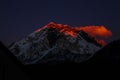 Everest Base Camp and Amadablam Trekking in the Himalayas of Solukhumbu,Nepal Royalty Free Stock Photo