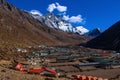 Tengboche and Dingboche Valley in Everest Base Camp Trek, Nepal Royalty Free Stock Photo