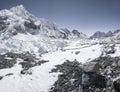 Everest base camp area and Khumbu icefall