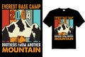 Everest base camp mountain outdoor 2044 t shirt design vector Royalty Free Stock Photo