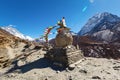Everest base camp trekking. Himalaya Royalty Free Stock Photo