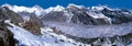 The Everest Himalayan Range as seen from Gokyo Kalapatthar, Nepal Royalty Free Stock Photo
