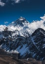 Everest Mountain Peak or Chomolungma Royalty Free Stock Photo