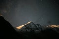 Everest mountain among stars Royalty Free Stock Photo