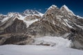 Everest mountain view from Mera la pass, Khumbu region, Nepal Royalty Free Stock Photo