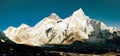 Everest and Nuptse Royalty Free Stock Photo