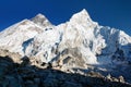 Everest and Nuptse Royalty Free Stock Photo