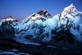 Everest and Nuptse Royalty Free Stock Photo